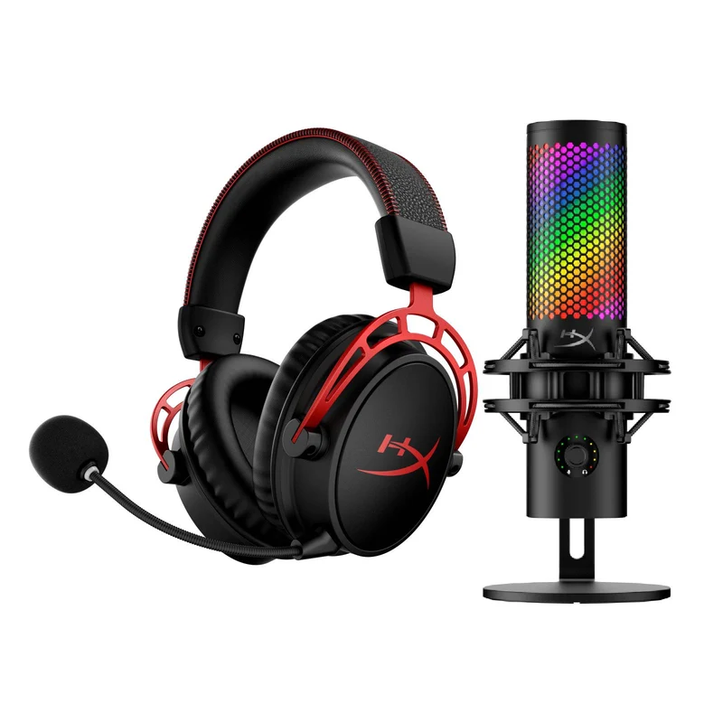 HyperX Bundle - Cloud Alpha Wireless Headset, QuadCast 2 S Microphone