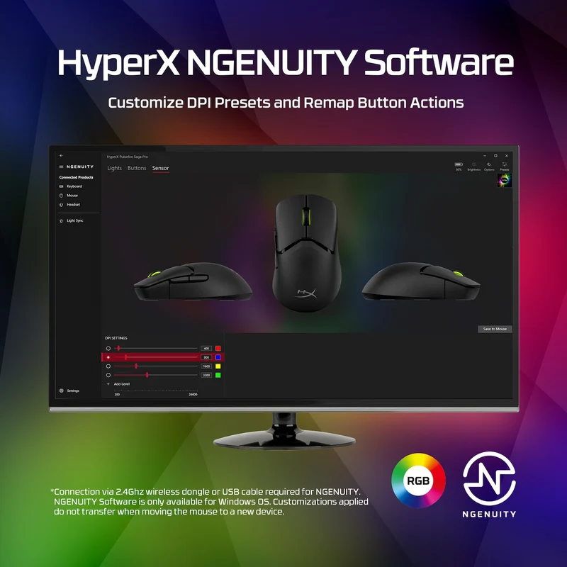 HyperX Pulsefire Saga Pro – Wireless Gaming Mouse