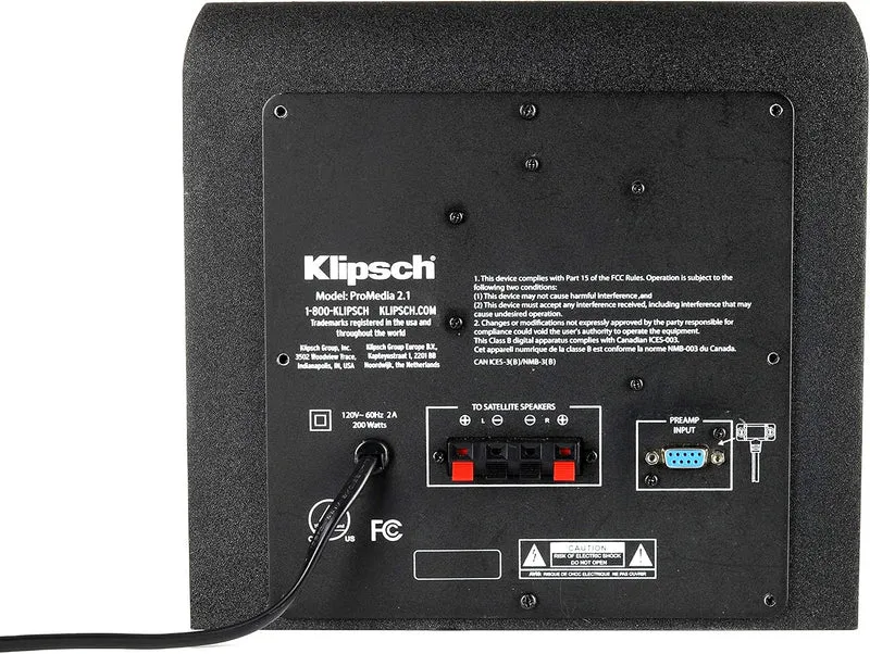Klipsch ProMedia 2.1 | Système d’enceintes amplifiées 2.1 pour ordinateur