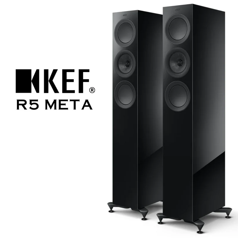 KEF R5 META Noir - Enceintes colonne compactes! (la paire) (Démonstrateurs)