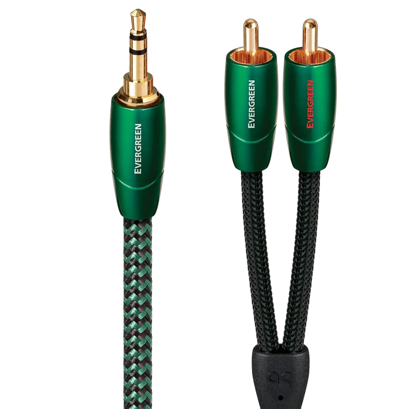 AudioQuest Evergreen | Câbles d'interconnexion stéréo 3.5mm mâle à RCA