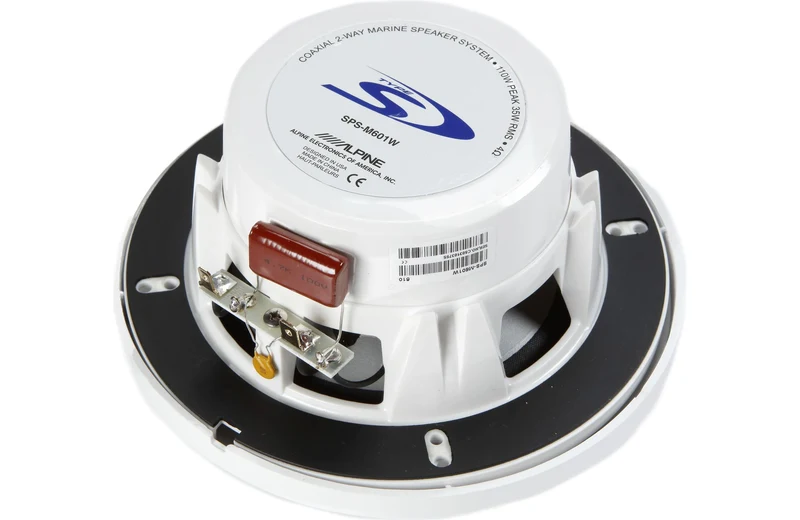 Alpine SPS-M601 - Hauts-parleurs marine 6,5" (Blanc ou Argent)