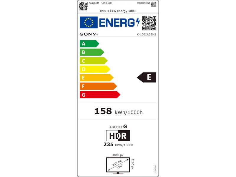 SONY 100 BRAVIA 3 II (K100XR35M2PB)