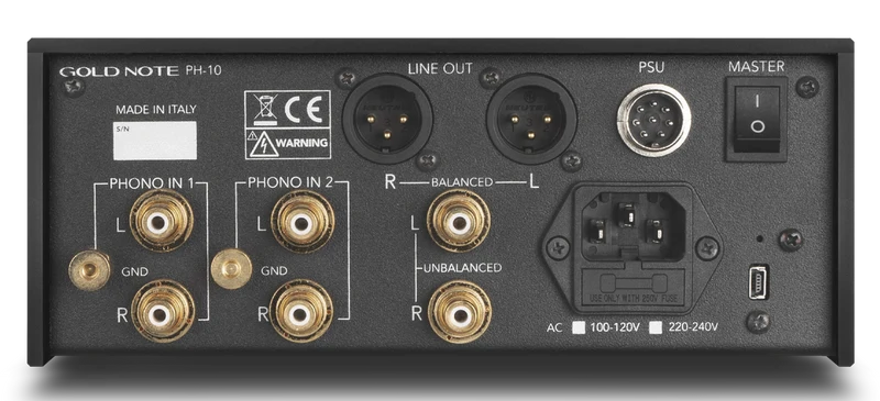 Gold Note PH-10 | Préamplificateur phono compatible avec toutes les cellules MM, MC