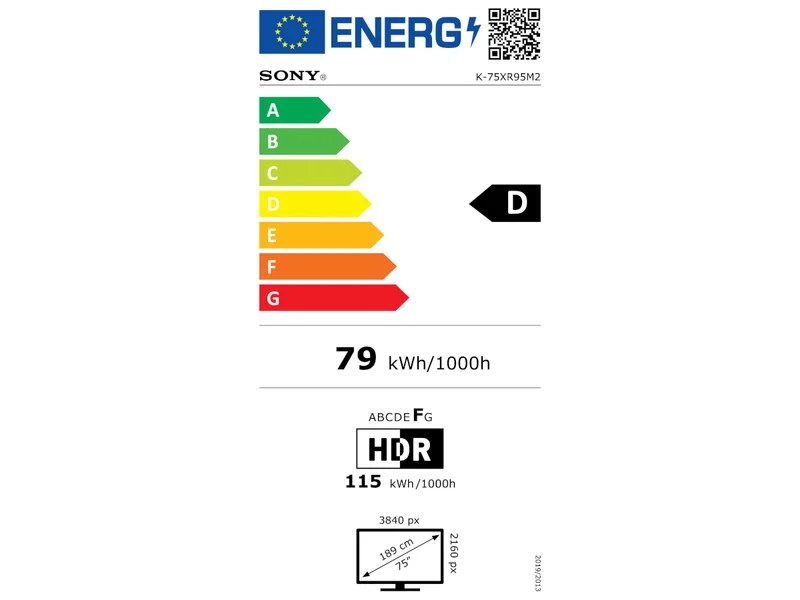 SONY 75 BRAVIA 9 II (K75XR95M2PB)
