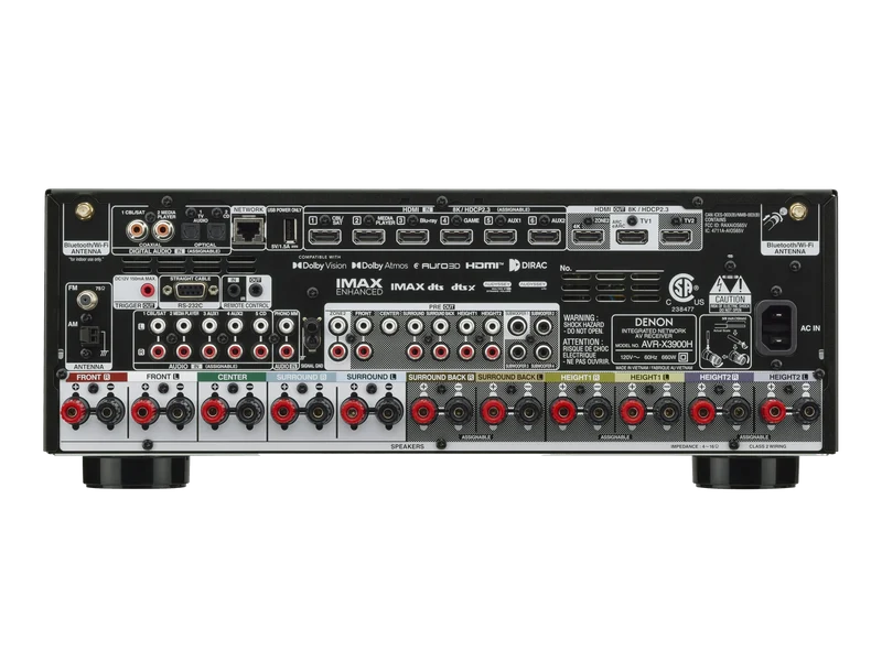 Denon AVR-X3900H | Récepteur cinéma maison 9.4 Dolby Atmos 105Watts/canal 8K/HEOS
