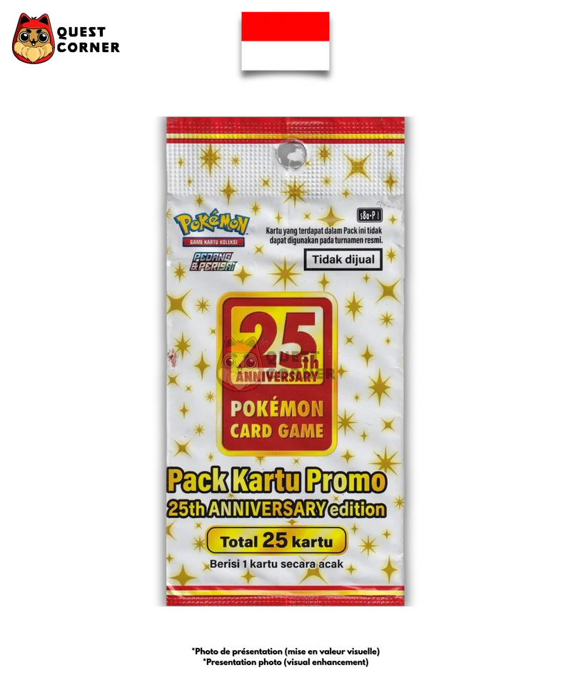 Pack Promo Pokémon – 25th Anniversary Edition – S8a-P – Indonésien – Sous scellé