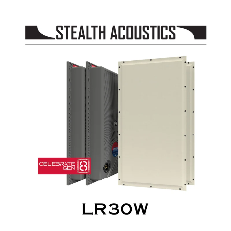 STEALTH ACOUSTICS LR30W-EA - Caisson de basses 4 Woofers 8'' Invisible (Deux unités)