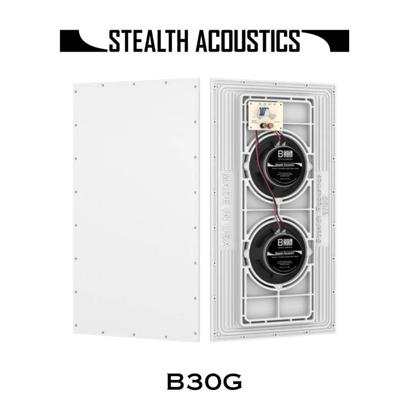 STEALTH ACOUSTICS LR30W-EA - Caisson de basses 4 Woofers 8'' Invisible (Deux unités)