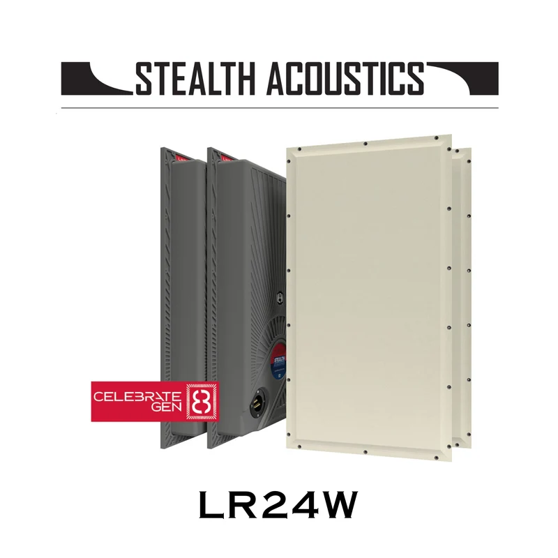 STEALTH ACOUSTICS LR24W-EA - Caisson de basses 2 Woofers 8'' Invisible (Un par unité)