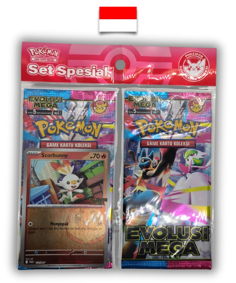 Set Pokémon – Special Set Evolusi Mega – Flambino 011/M-P Promo – Indonésien