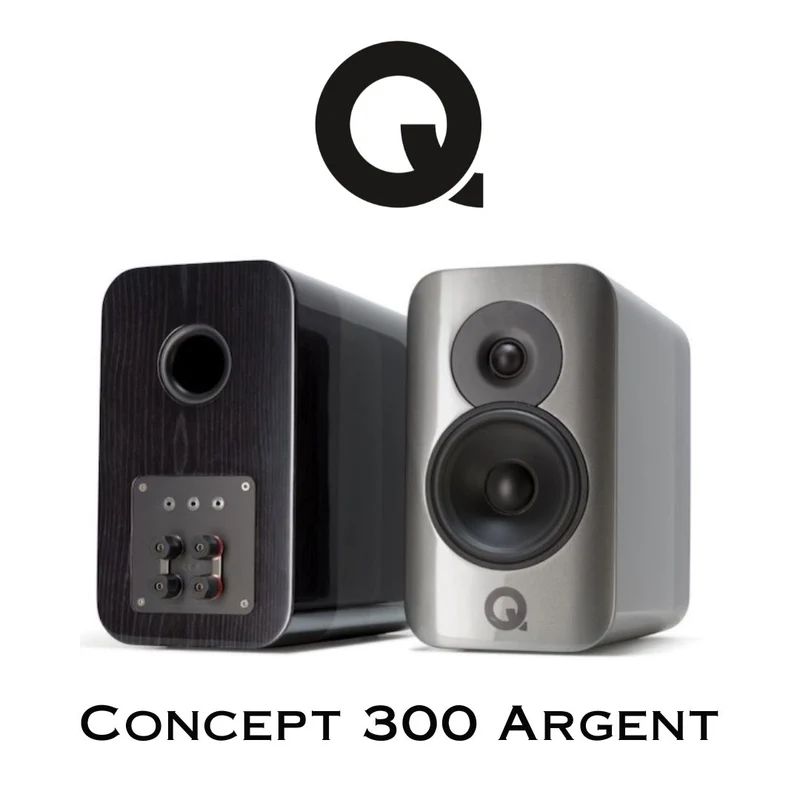 Q Concept 300 | Enceintes acoustiques d'étagère haut de gamme (Supports inclus)