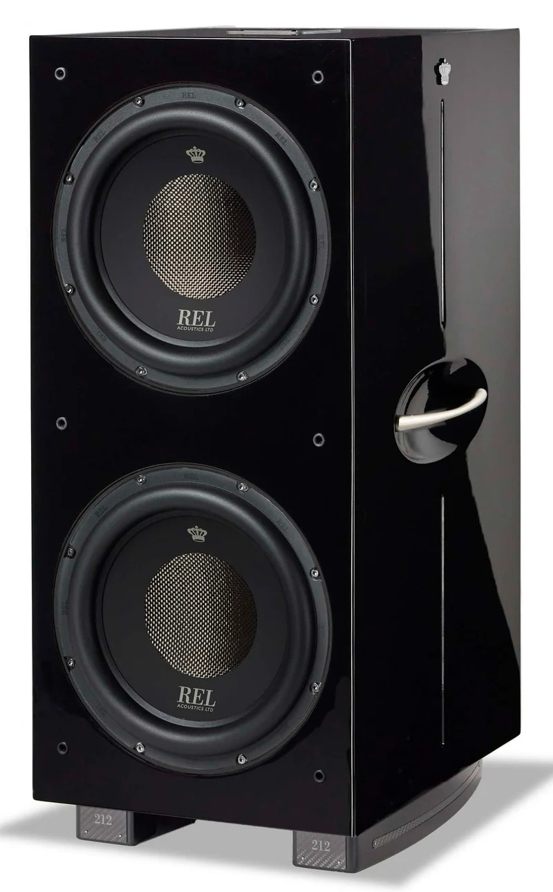 REL 212 Black Label | Caisson de basses 1000 watts avec 2 HP de 12'' à l'avant