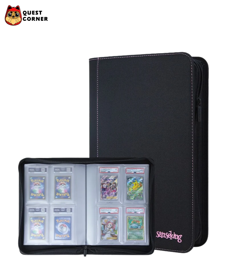 Accessoires TCG – Binder Zip noir pour cartes gradées PSA – Sanseking