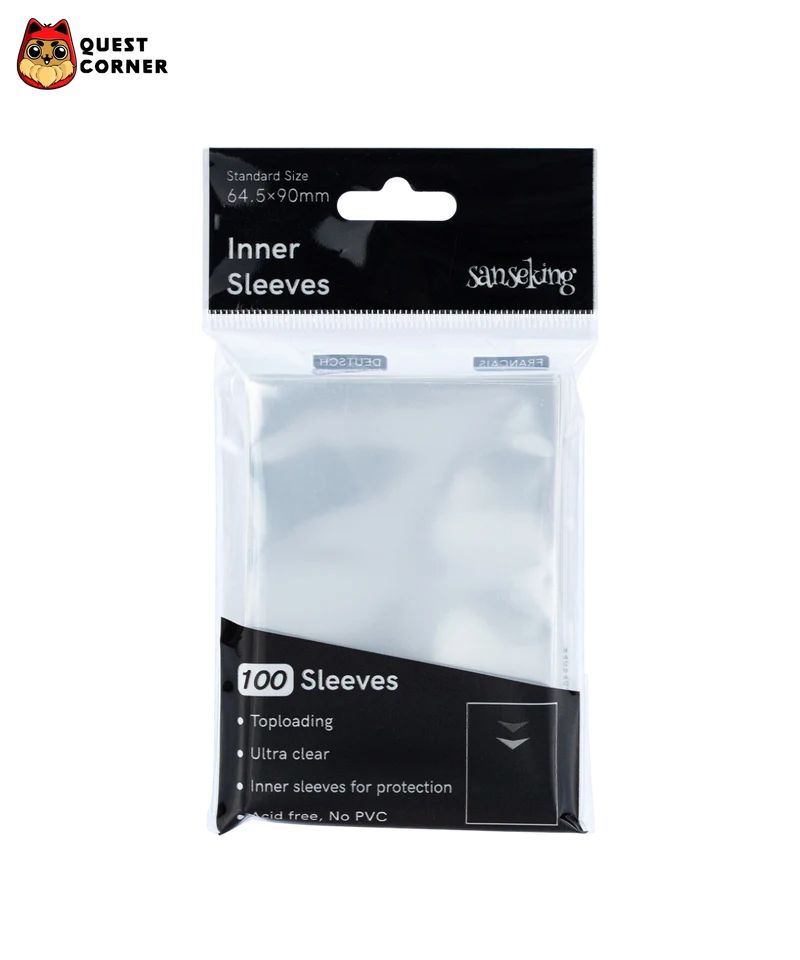 Accessoires TCG – Sleeve Standard x100 – Sanseking – 64,5×90mm – Transparent