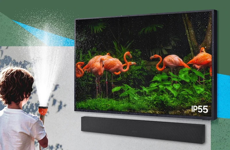 Samsung QN65LST7D - Téléviseur extérieur, 4K, HDR32X, étanche IP55