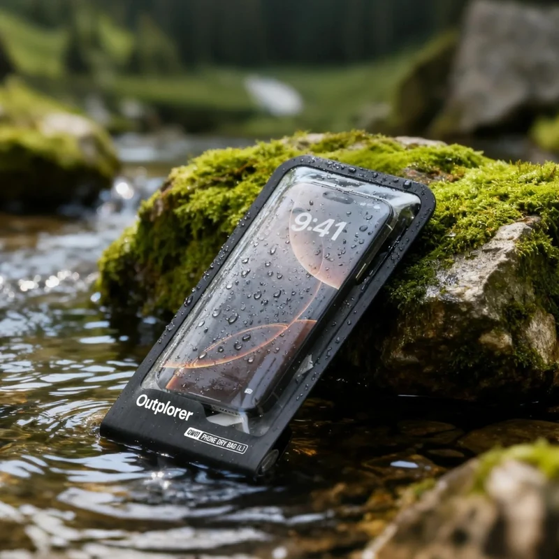 Pochette vélo étanche pour téléphone Outplorer à fixation magnétique