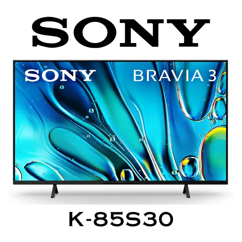 Sony K85S30 - Téléviseur 85'' Bravia 3, 4K, Ultra-HD, HDR, Google TV