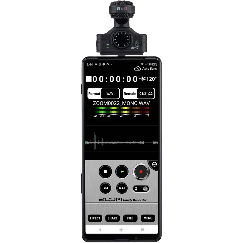 Zoom Am7 Mid-Side Stereo Microphone for Android Devices with USB-C Connector