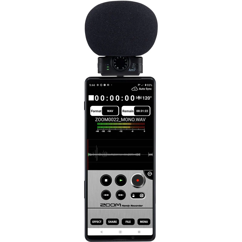 Zoom Am7 Mid-Side Stereo Microphone for Android Devices with USB-C Connector