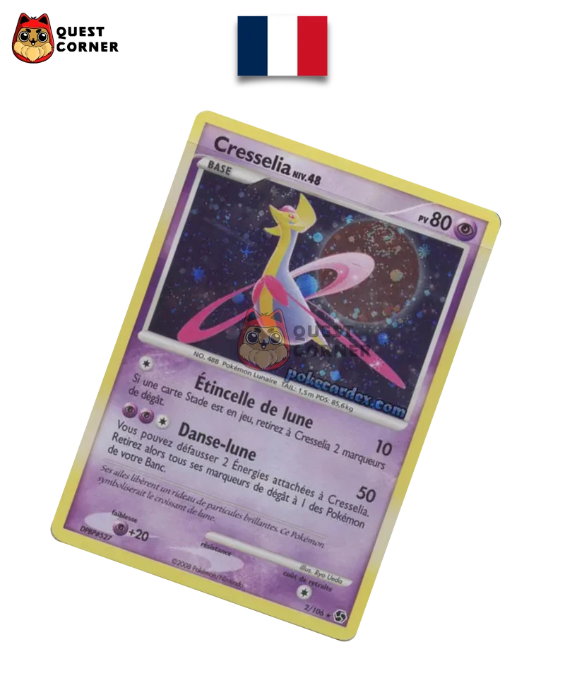 Carte Pokemon – Cresselia Niv.48 2/106 – Ombres Argentées – Français – LP
