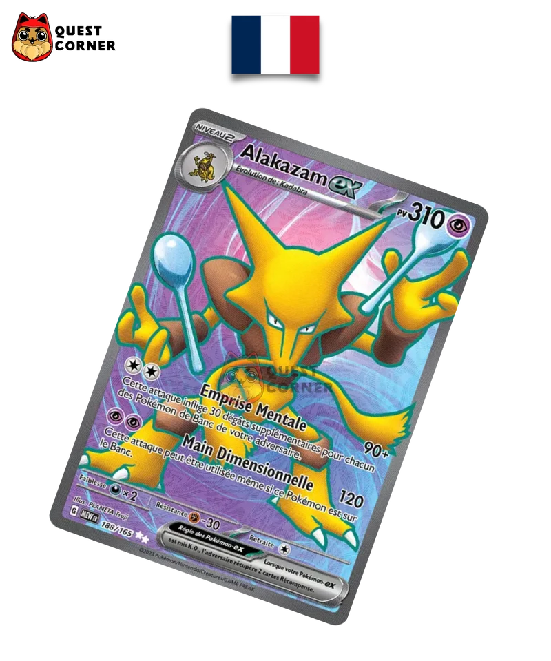 Alakazam ex 188/165 – MEW – Français – NM