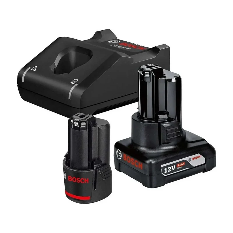 Pack 2 batteries + 1 chargeur BOSCH PRO 12V Li-Ion 1x 2Ah + 1x 4Ah GBA + GAL 12V-40 - Déstockage