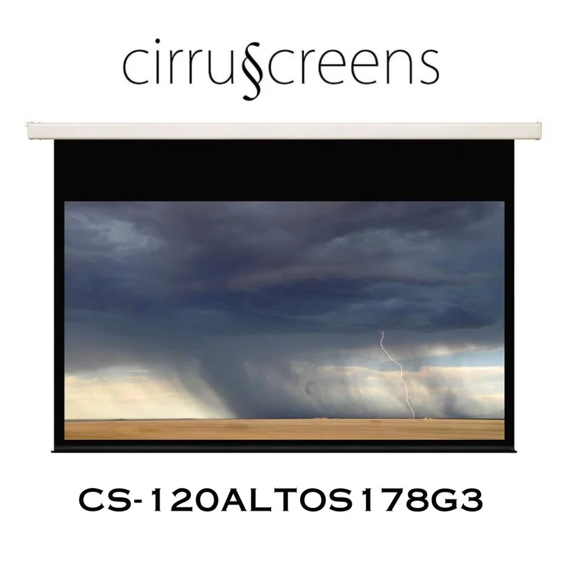 Cirrusscreens Série Alto | Écran de projecteur de cinéma maison motorisé