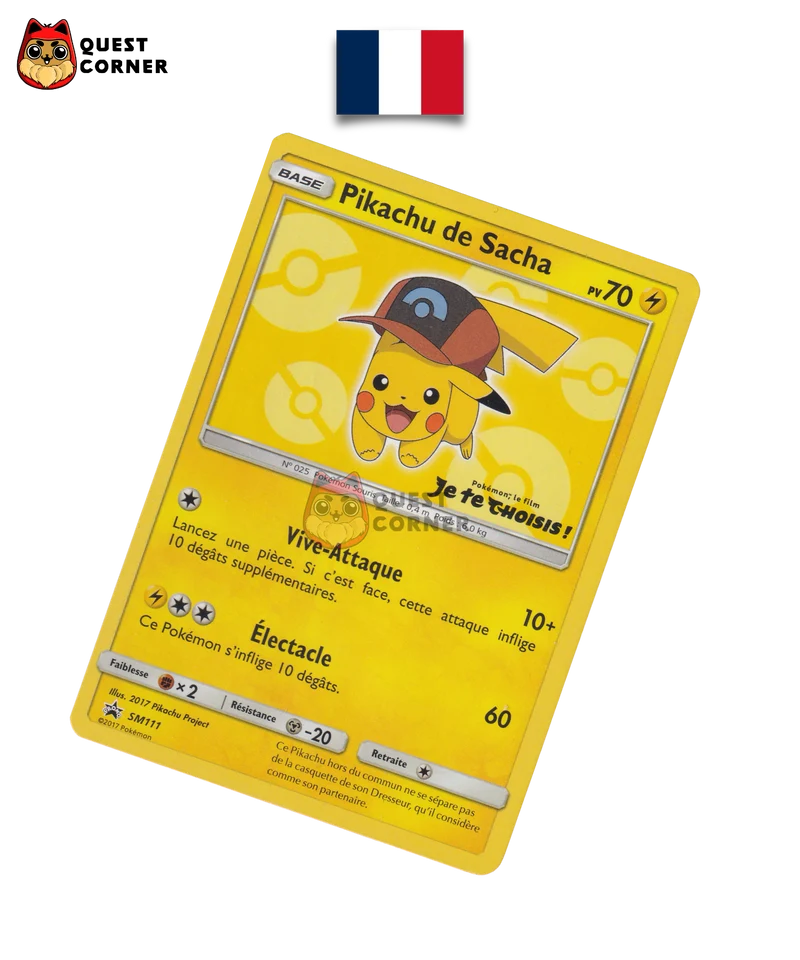 Pikachu de Sacha SM111 Promo – Français – NM