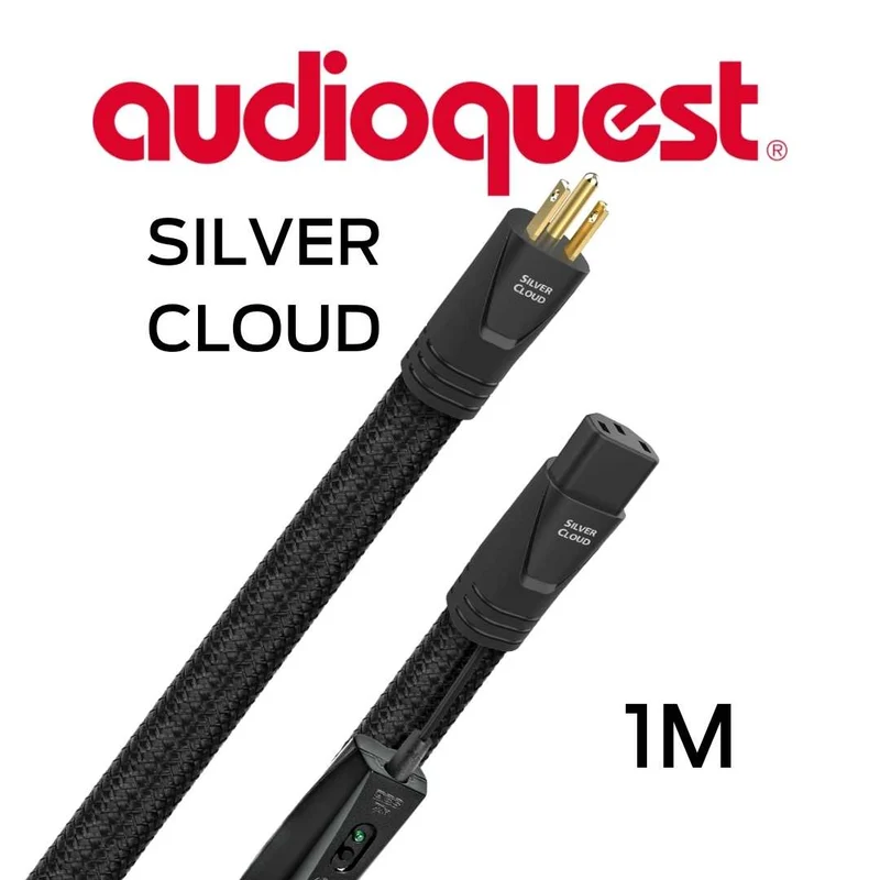 Audioquest Silver Cloud - Câble d'alimentation tripolaire Calibre 12AWG 20 Amp@60HZ 72vDBS PSS PSC+