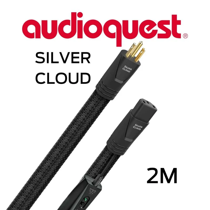 Audioquest Silver Cloud - Câble d'alimentation tripolaire Calibre 12AWG 20 Amp@60HZ 72vDBS PSS PSC+