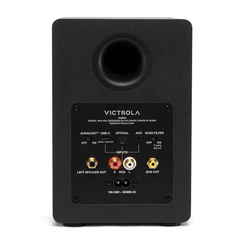 Victrola Tempo Bluetooth Bookshelf Speakers - set of 2 (Black)