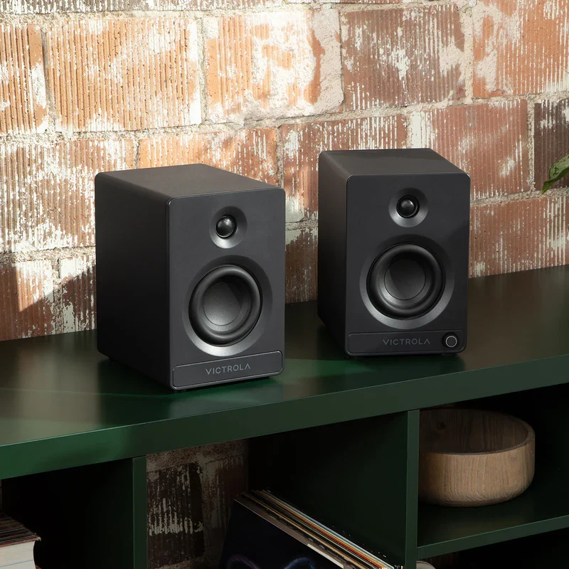 Victrola Tempo Bluetooth Bookshelf Speakers - set of 2 (Black)