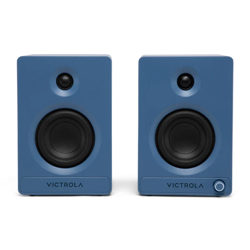 Victrola Tempo Bluetooth Bookshelf Speakers - set of 2 (Blue)