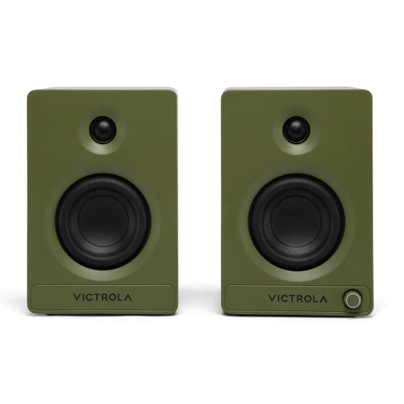Victrola Tempo Bluetooth Bookshelf Speakers - set of 2 (Green)