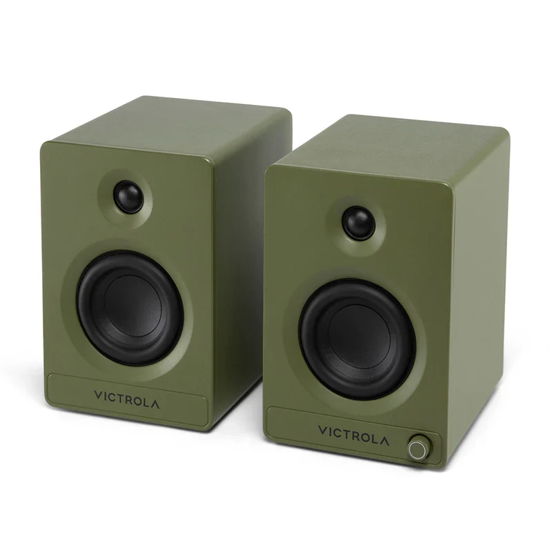 Victrola Tempo Bluetooth Bookshelf Speakers - set of 2 (Green)