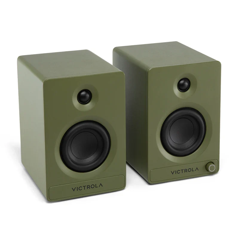 Victrola Tempo Bluetooth Bookshelf Speakers - set of 2 (Green)