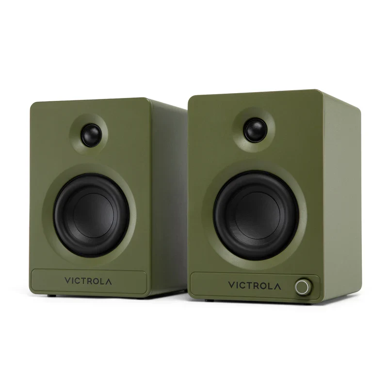 Victrola Tempo Bluetooth Bookshelf Speakers - set of 2 (Green)