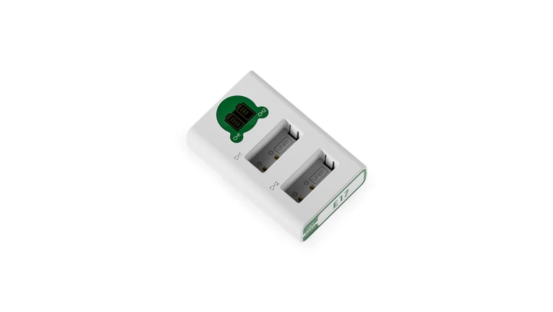 Tilta Dual-Channel Charger for Canon LP-E17 Batteries, Ash Green