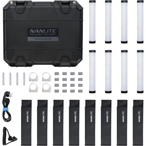 Nanlite PavoTube II 6XR RGB LED Pixel Tube Light (10", 8-Light Kit)