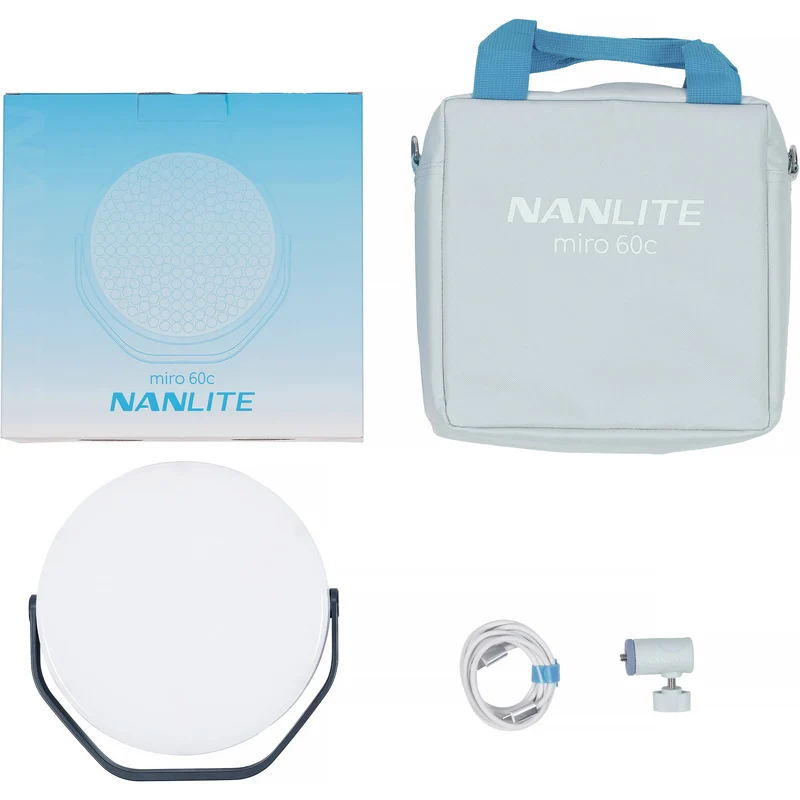 Nanlite miro 60c RGB Round LED Light Panel (Midnight Blue)