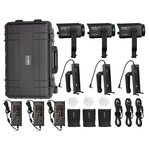 NANLITE Forza 60C with Fresnel Lens & Case (3-Light Kit)