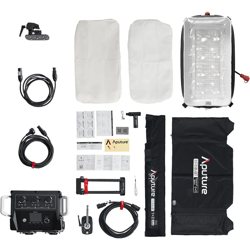 Aputure INFINIMAT LED with Clear Softbox & 400W Control Box Pack (1 x 2', Gold Mount)