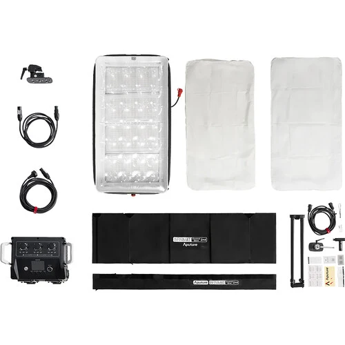 Aputure INFINIMAT LED with Clear Softbox & 400W Control Box Pack (2 x 4', Gold Mount)