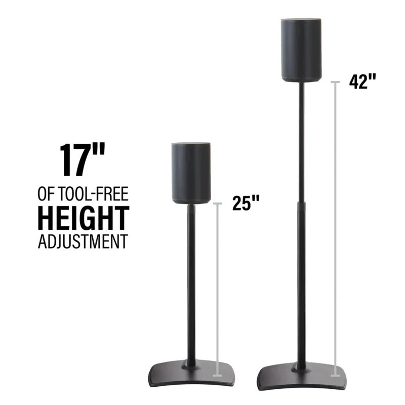 Sanus WSSE1A2 - Supports d'enceintes réglables en hauteur 25''/42'' pour Sonos Era 100™ (paire)