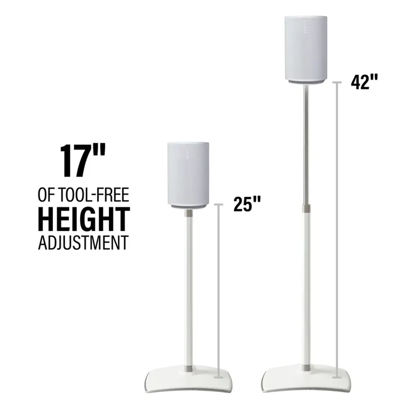 Sanus WSSE1A2 - Supports d'enceintes réglables en hauteur 25''/42'' pour Sonos Era 100™ (paire)