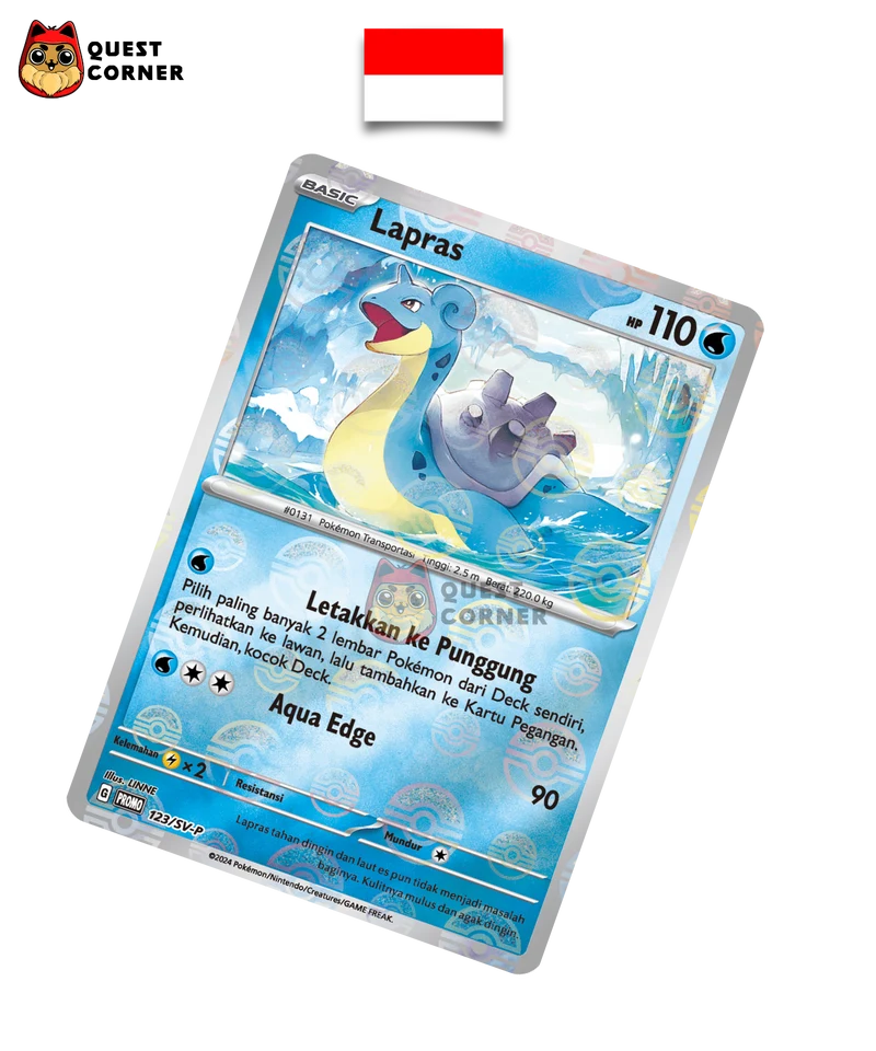 Carte Pokémon - Lokhlass 123/SV-P - Reverse Master Ball - Indonésien