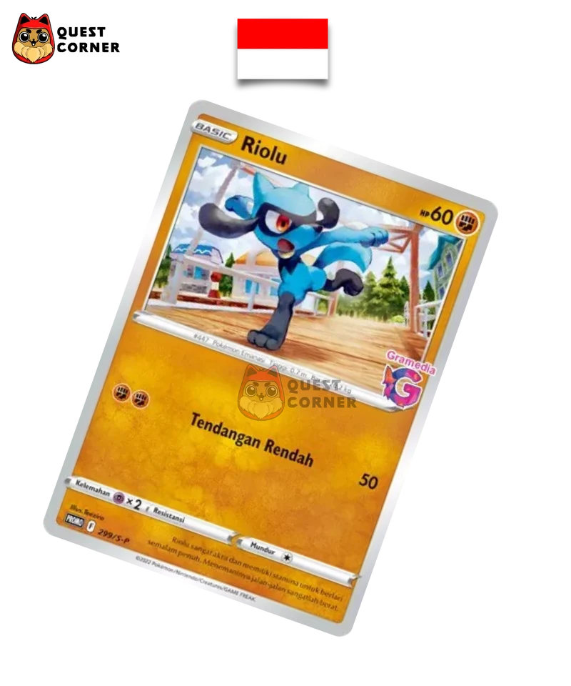 Carte Pokémon - Riolu 299/S-P - Promo Gramedia - Indonésien