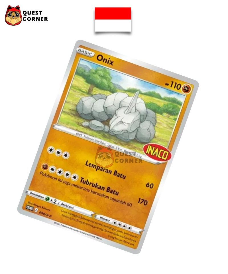 Carte Pokémon - Onix 098/S-P - Promo INACO - Indonésien