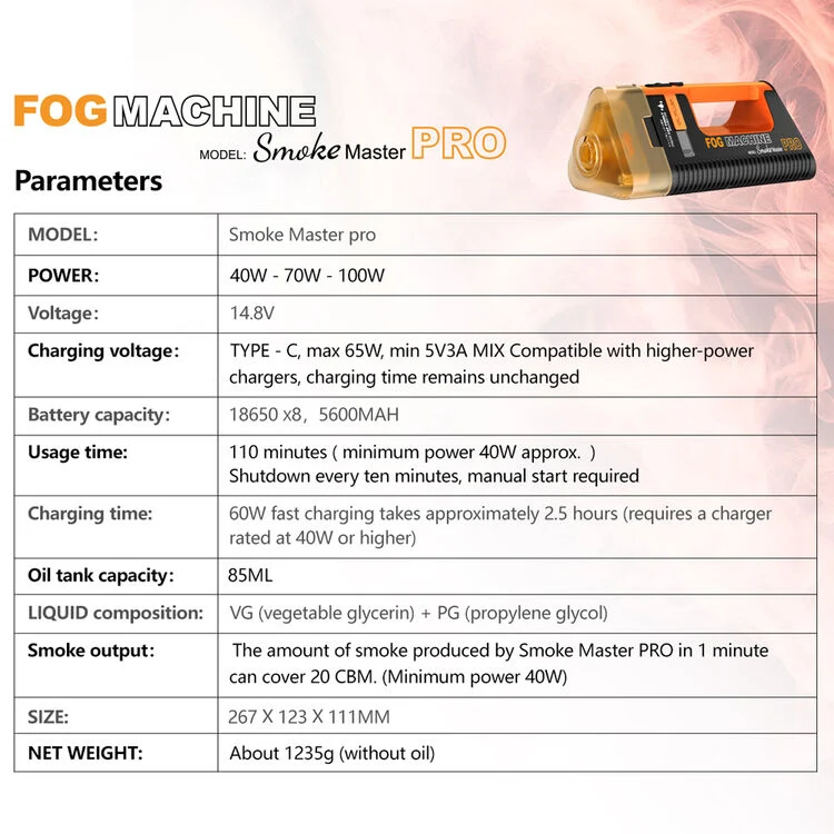 LENSGO Smoke Master PRO Portable Fog Machine Smoke Master Pro fog Machine